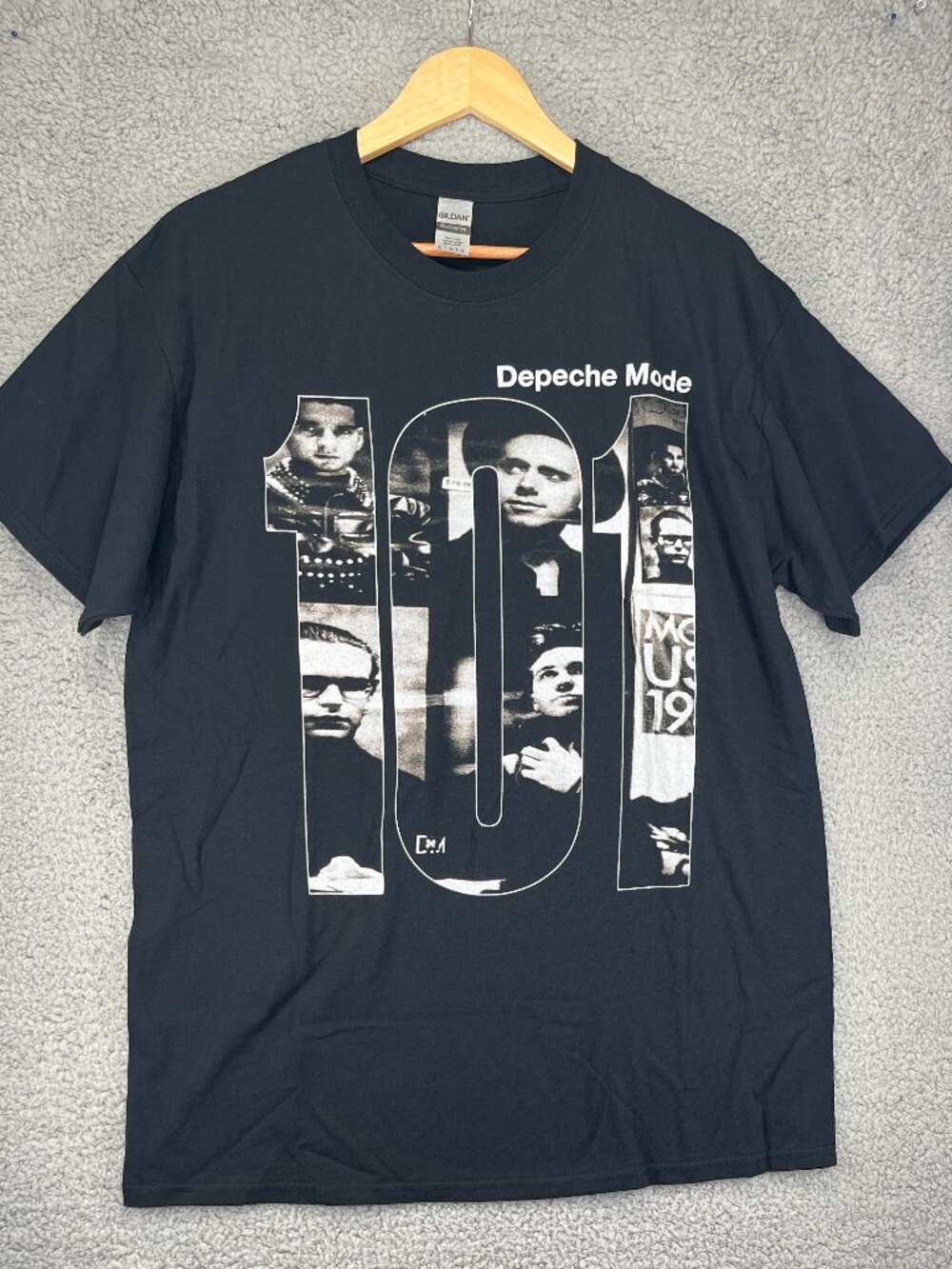 Depeche Mode 101 Black Graphic Band T Shirt New Wave Goth NWOT Unisex Tee Large